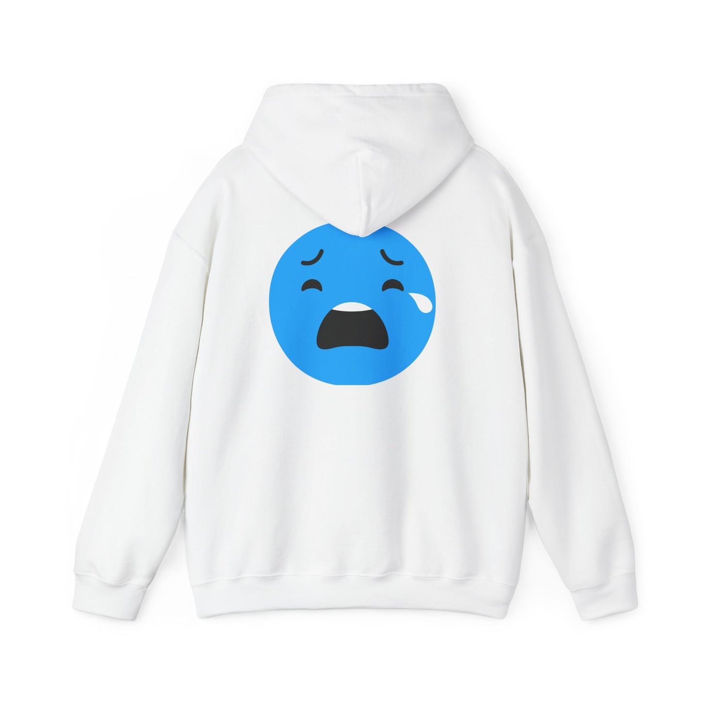 Emotional Expression Hoodie - Unisex Heavy Blend with Sad Face Design