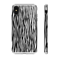 Tough Cases: Stylish Black and White Zebra Print Phone Case