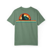 Unisex Cat & Dog Sunset Graphic T-Shirt - Casual Animal Lover Tee