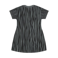 Trendy Zebra Print T-Shirt Dress for Casual Summer Style