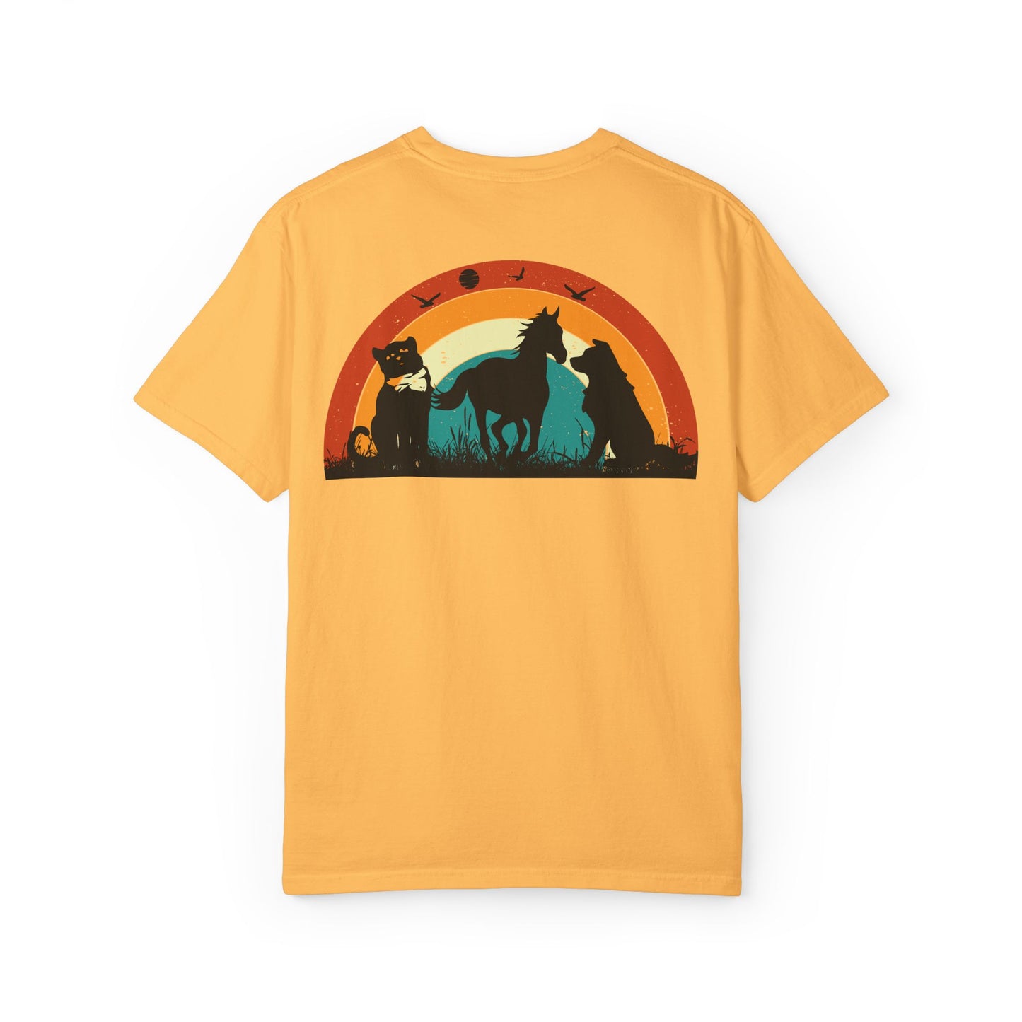 Rainbow Animal Scene Unisex T-Shirt - Nature Lover's Gift