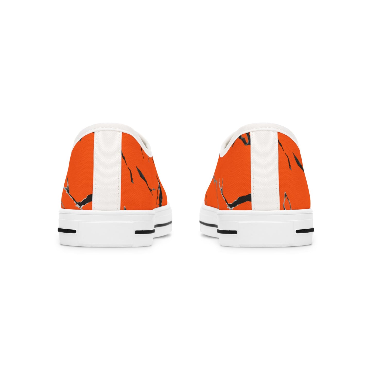 Vibrant Orange Marble Women's Low Top Sneakers