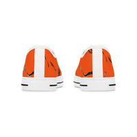 Vibrant Orange Marble Women's Low Top Sneakers
