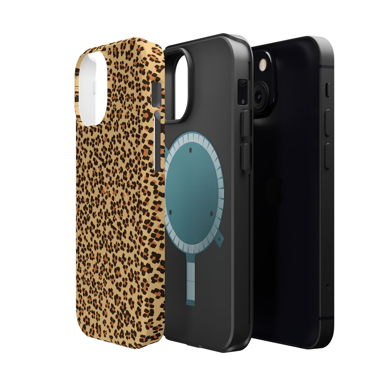 Leopard Print Magnetic Tough Case for iPhone – Bold Style, Rugged Protection  Make a fierce statement while keeping your iPhone safe with this stylish and durable magnetic tough case featuring a trendy leopard print design.