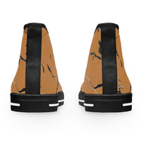 Stylish Women's High Top Sneakers with Modern Marble Design