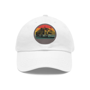 Vintage Truck Dad Hat with Leather Patch - Casual Summer Accessory for Outdoor Adventures