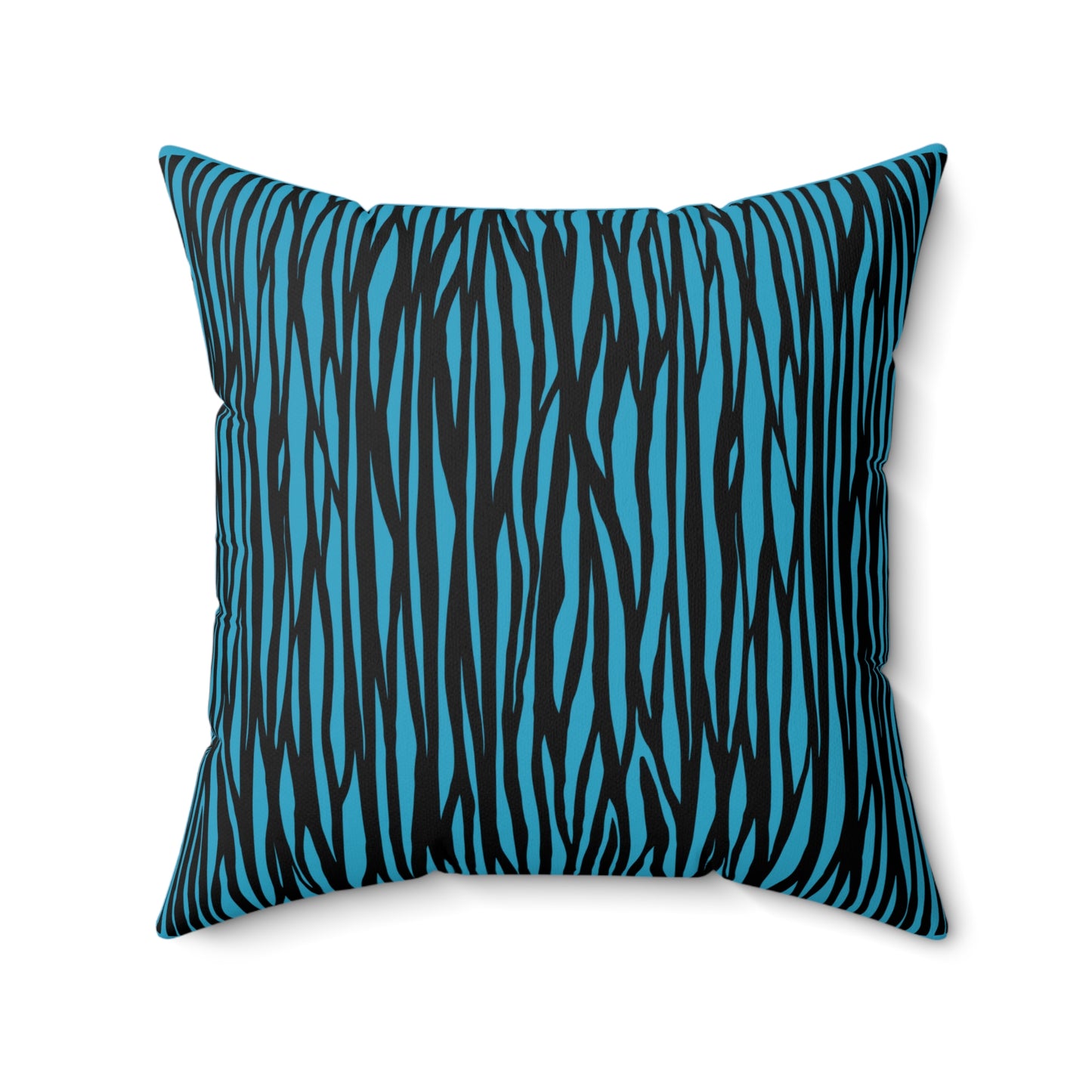 Blue Zebra Print Throw Pillow - Modern Home Decor