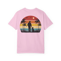 Sunset Silhouette Unisex T-Shirt, Perfect for Nature Lovers, Pet Owners, Casual Days, Summer Outings, Gift for Him or Her