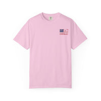 Patriotic Garment-Dyed T-Shirt - Vintage American Flag Design