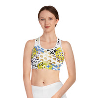 Vibrant Pattern Sports Bra - Stylish Activewear for Fitness Enthusiasts