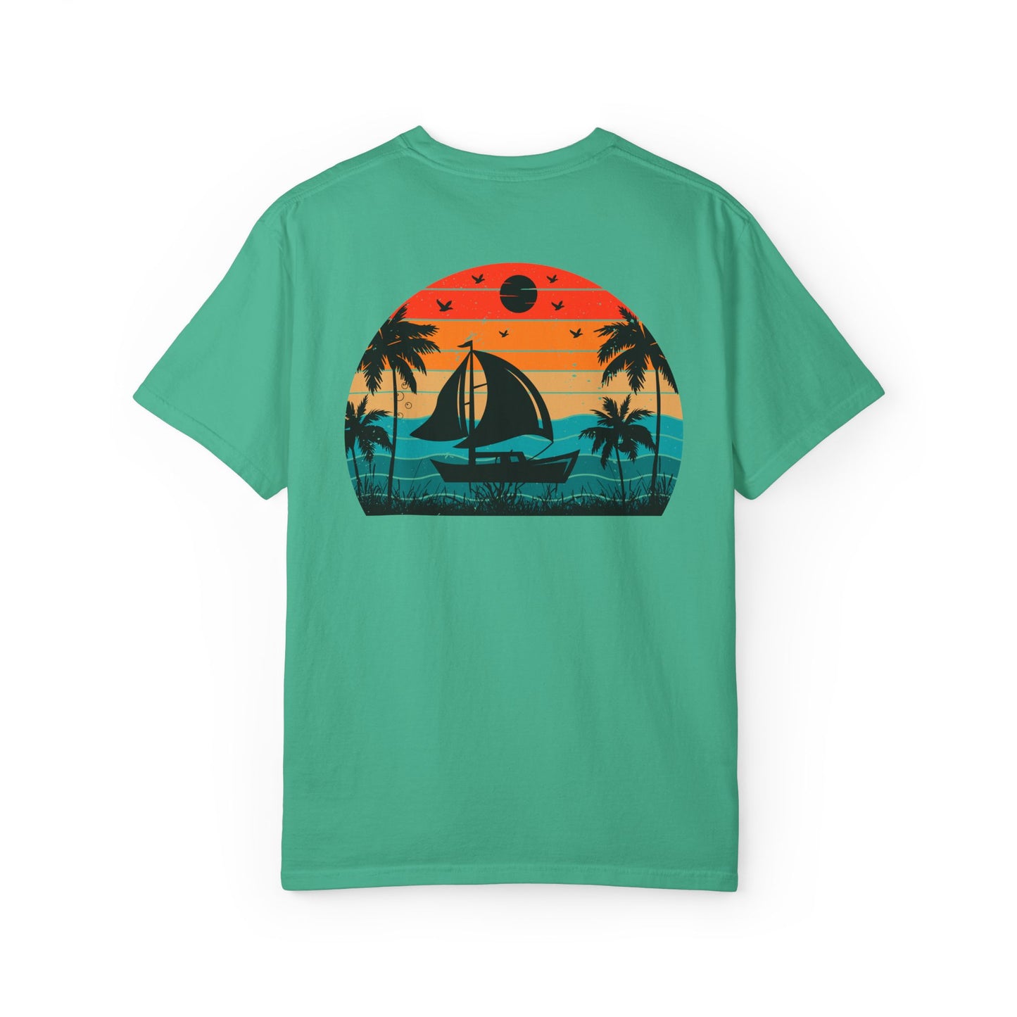 Sunset Sail Unisex Garment-Dyed T-Shirt | Beach Vibes Tee
