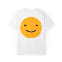 Happy Face Garment-Dyed T-shirt for Positive Vibes