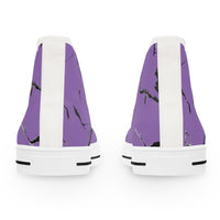 Trendy Purple High Top Sneakers with Unique Design
