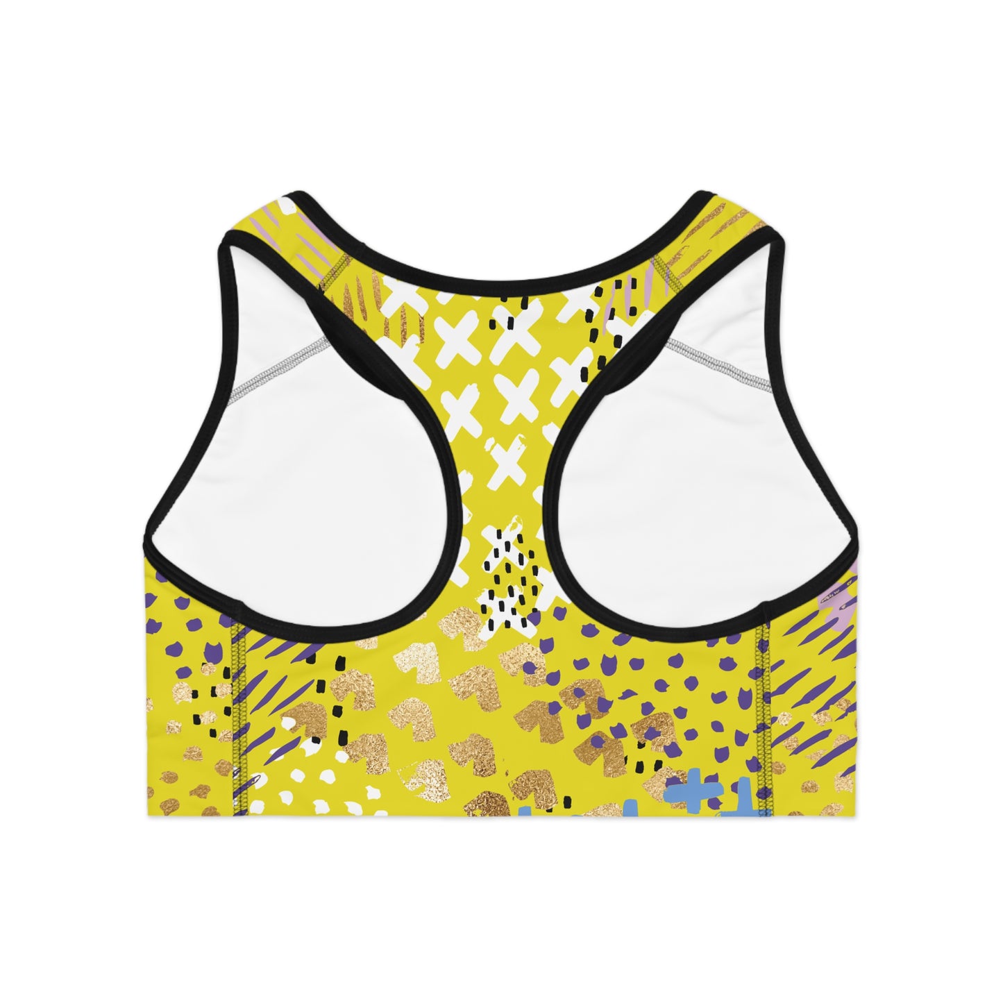 Vibrant Patterned Sports Bra for Active Women
