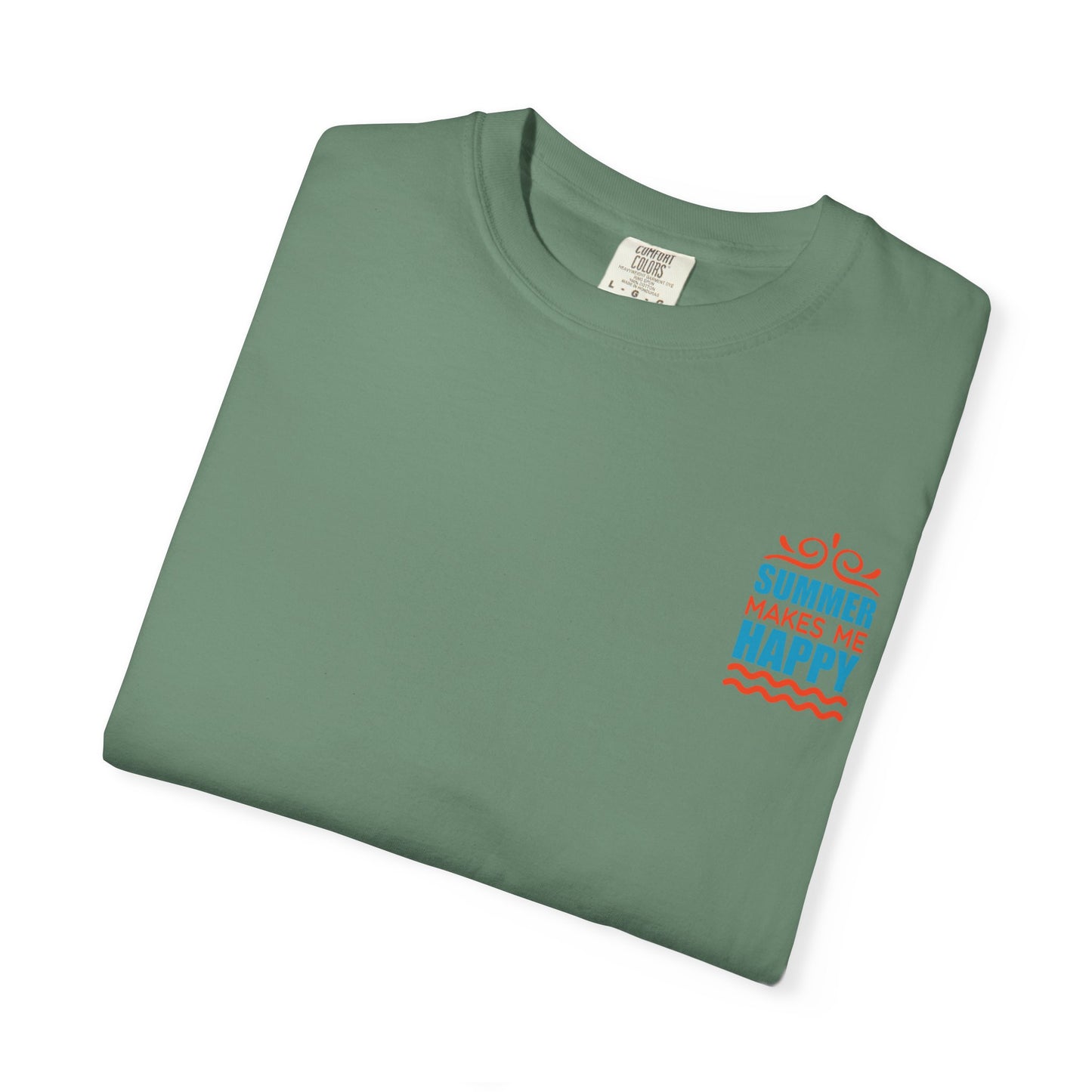 Summer Makes Me Happy T-Shirt, Unisex Summer Tee, Beach Vibes Shirt, Gift for Sun Lovers, Vacation Wear, Relaxed Fit Top