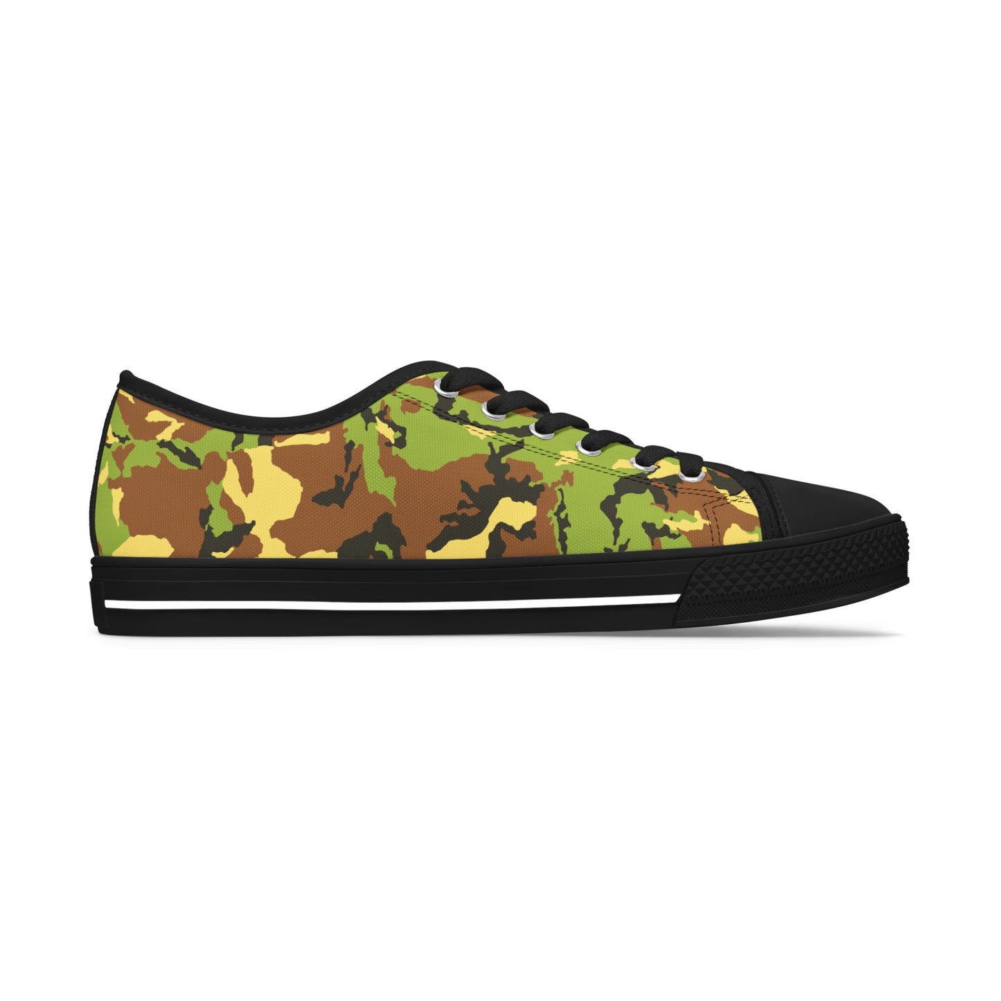 Camo Print Women's Low Top Sneakers - Comfortable & Stylish Footwear