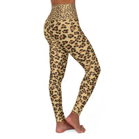 Leopard Print High Waisted Yoga Leggings - Stylish & Comfortable Activewear