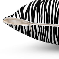 Chic Zebra Print Pillow - Stylish Home Decor, Accent Pillow, Black and White Pillow, Modern Couch Accessory, Animal Print Cushion