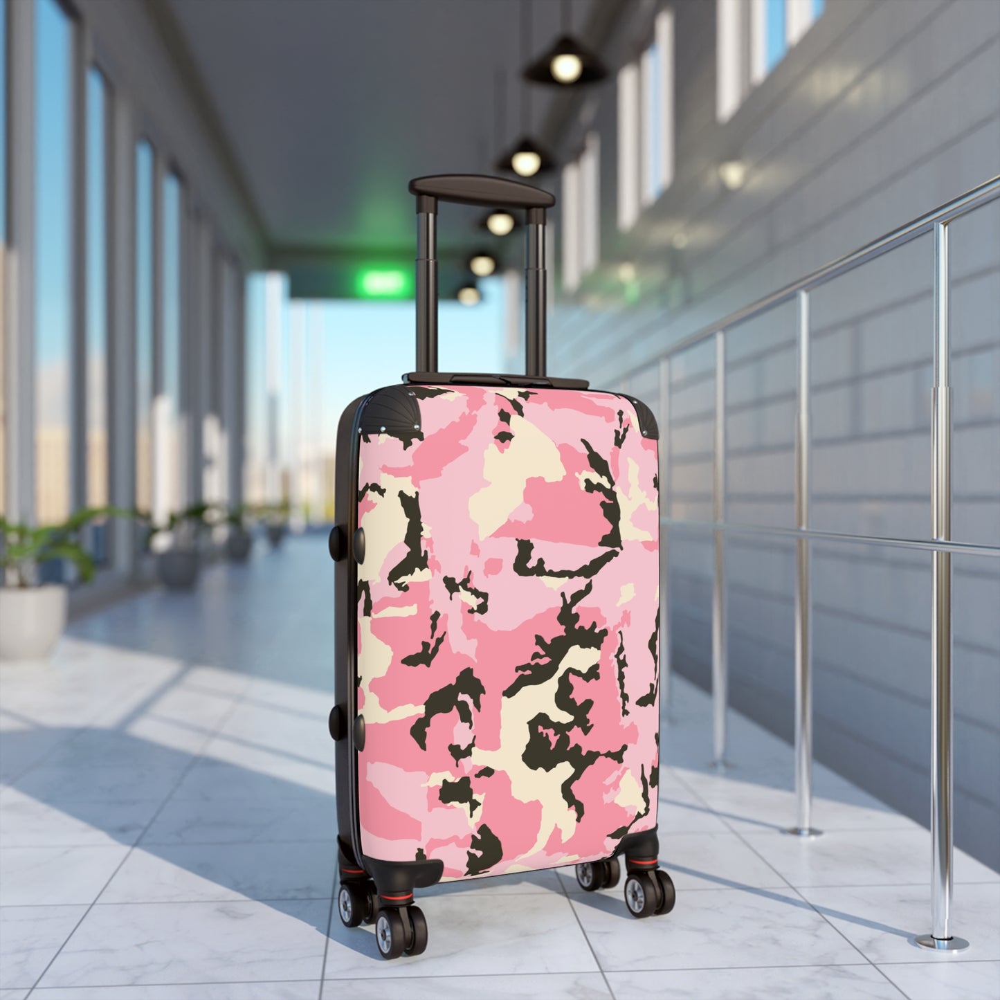 Stylish Camo Pink Suitcase for Fashionable Travel