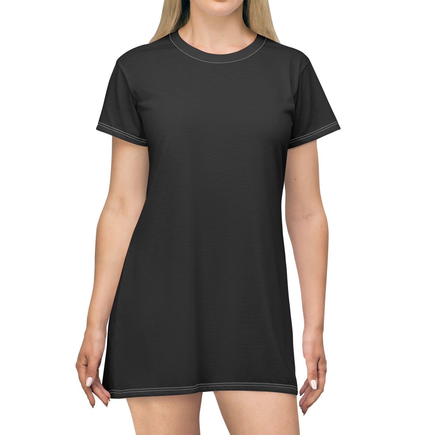 Chic Black T-Shirt Dress - Casual Comfort for Everyday Wear