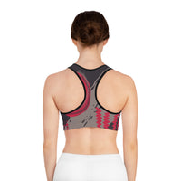 Abstract Wave Sports Bra - Stylish Activewear for Fitness Enthusiasts