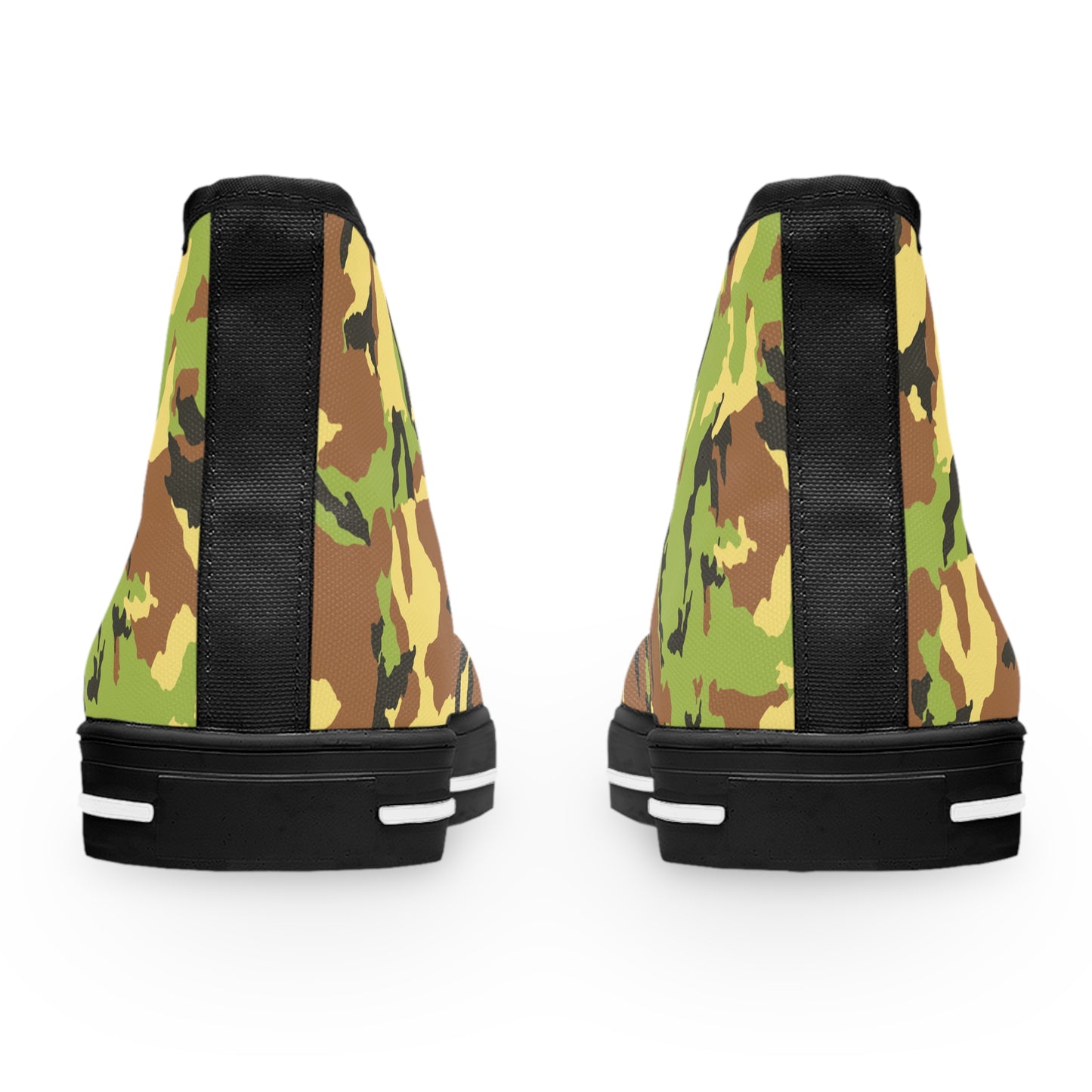 Camo Print Women's High Top Sneakers - Stylish & Trendy Footwear for Everyday Adventure