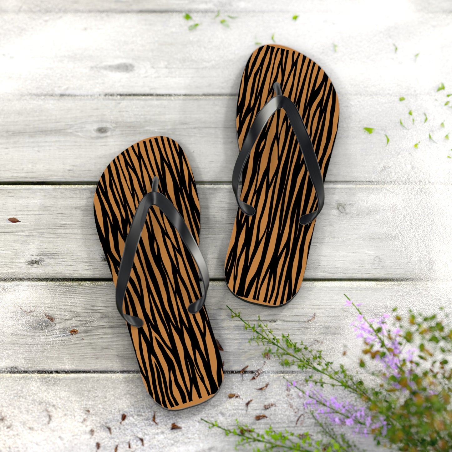 Stylish Animal Print Flip Flops for Beach Days, Summer Sandals, Vacation Footwear, Casual Slip-Ons, Gift for Her