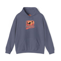 Surfing Vibes Hooded Sweatshirt, Beachwear, Gift for Surfers, Summer Fashion, Casual Wear, Coastal Style