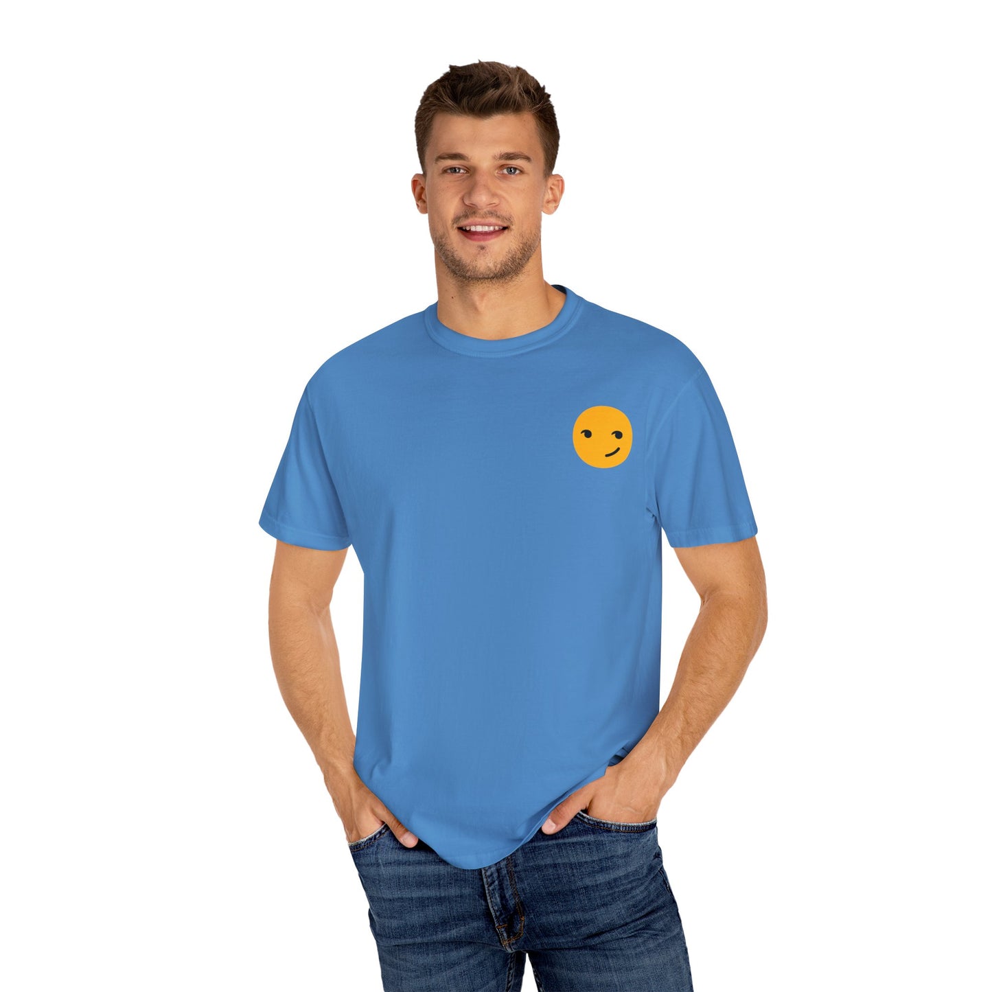 Smile Circle Unisex Garment-Dyed T-Shirt - Fun Casual Tee for Everyday Wear