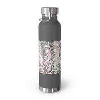 Trendy Snakeskin Insulated Water Bottle - 22oz - Perfect for Travel & Outdoor Adventures
