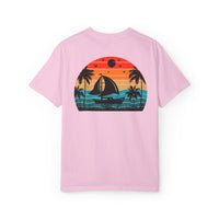 Sunset Sail Unisex Garment-Dyed T-Shirt | Beach Vibes Tee