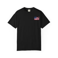 Patriotic Garment-Dyed T-Shirt - Vintage American Flag Design