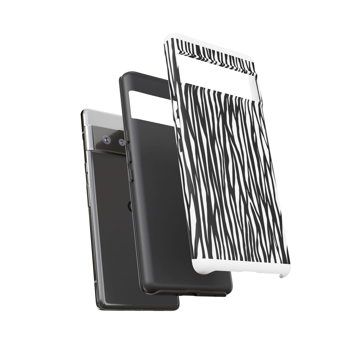 Tough Cases: Stylish Black and White Zebra Print Phone Case