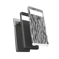 Tough Cases: Stylish Black and White Zebra Print Phone Case