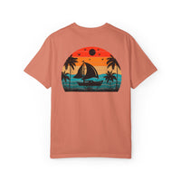 Sunset Sail Unisex Garment-Dyed T-Shirt | Beach Vibes Tee
