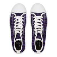 Purple Zebra Print High Top Sneakers for Women