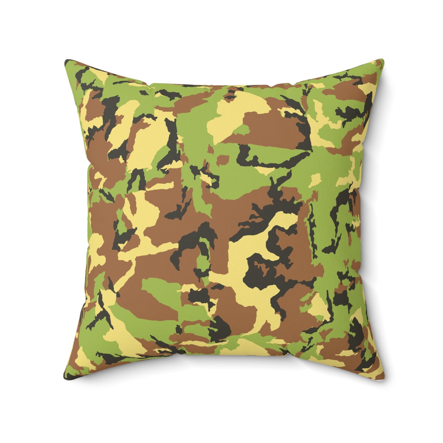 Camo Square Pillow - Cozy Military-Inspired Decor for Outdoor Enthusiasts