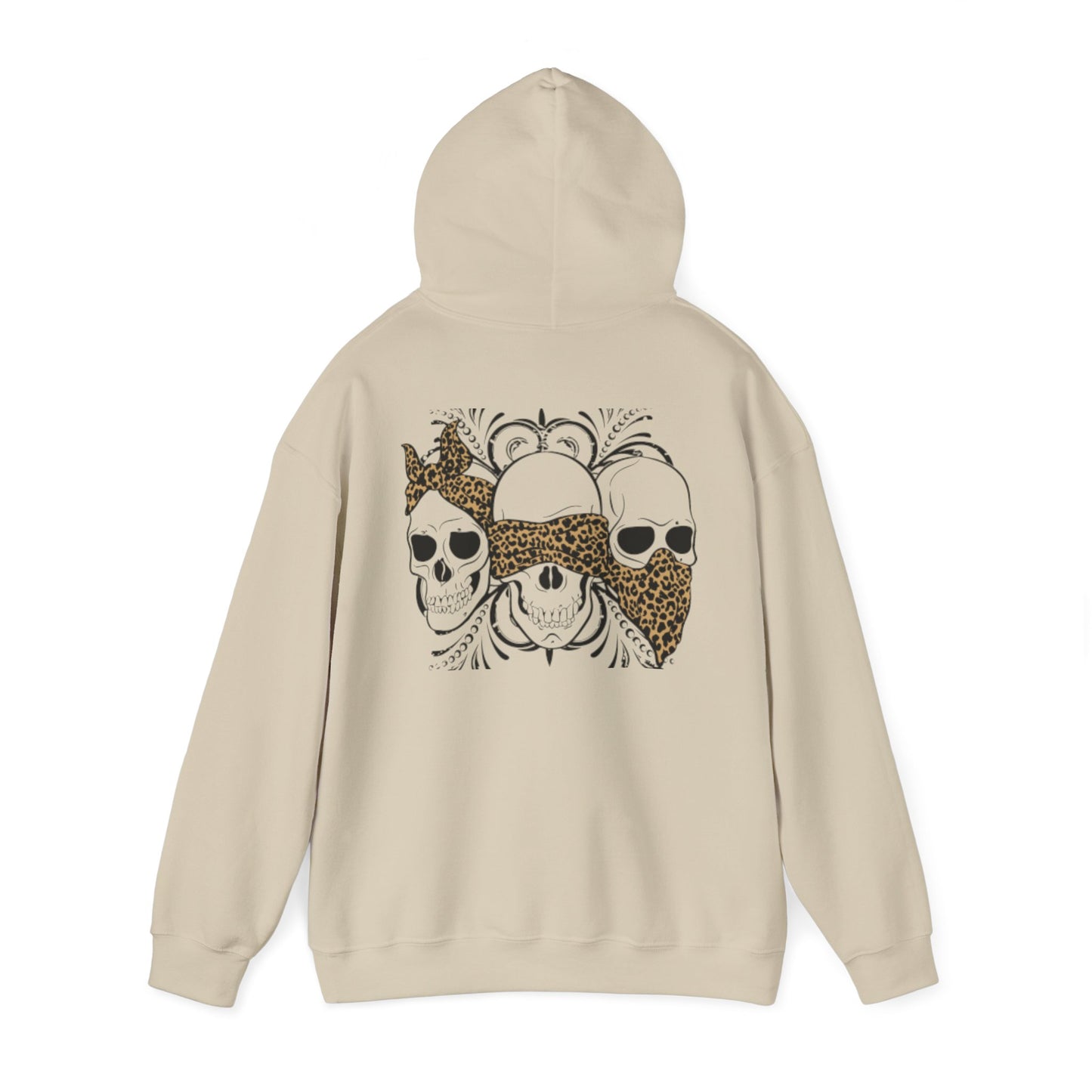 Skull Print Hoodie - Unisex Sweatshirt