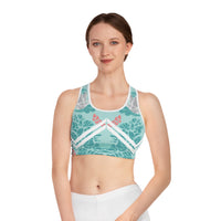 Tropical Vibes Sports Bra with Floral Design
