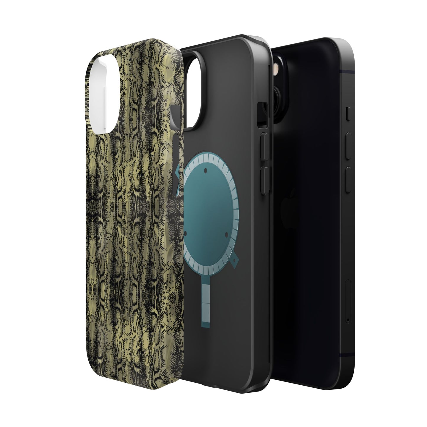 Stylish Snake Skin Magnetic Tough Case - Durable Protection for Your Phone