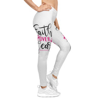Empowering Women's Casual Leggings, Inspirational Leggings, Faith Over Fear Leggings, Fitness Wear, Gift for Her