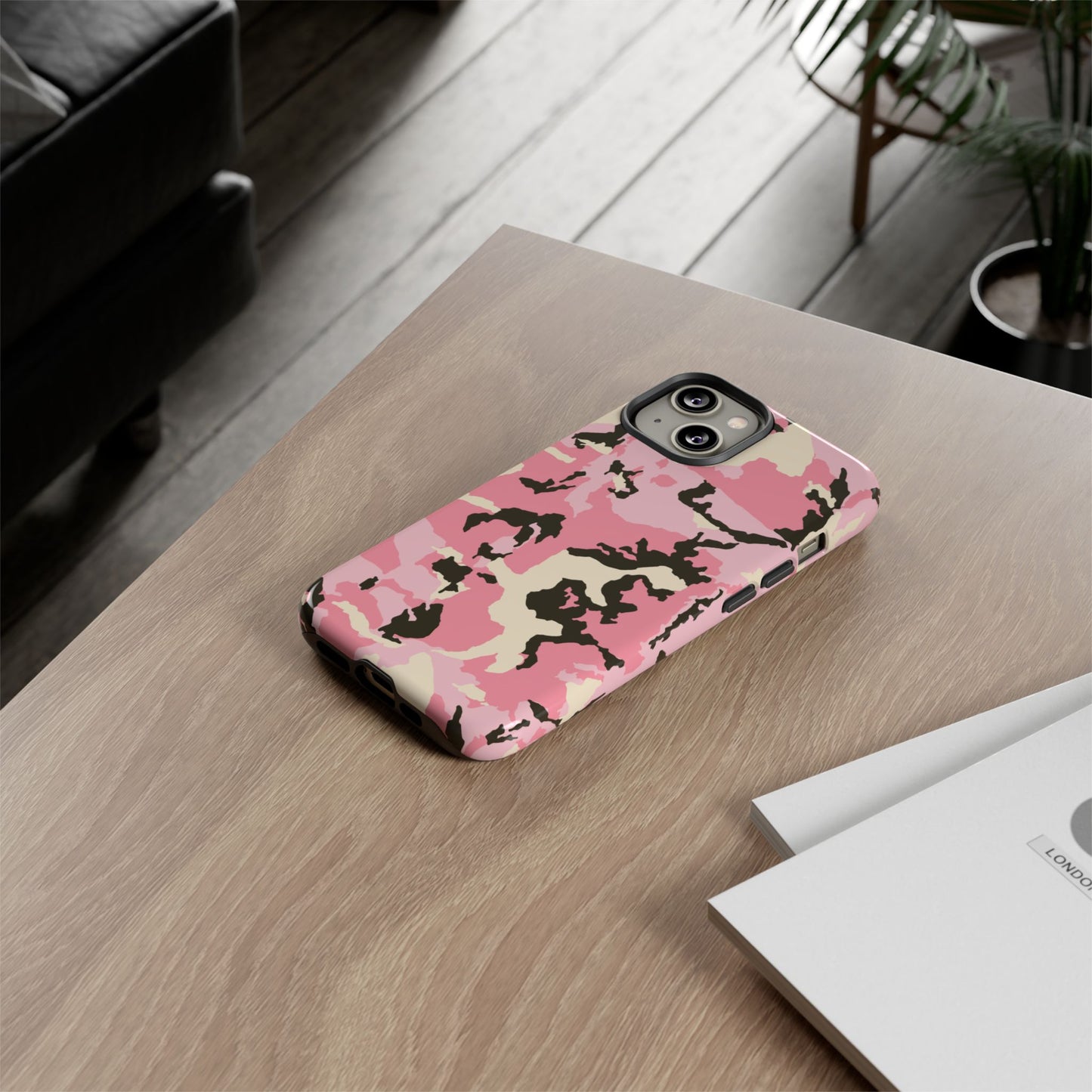 Stylish Pink Camouflage Phone Case – Tough Cases for Trendsetters