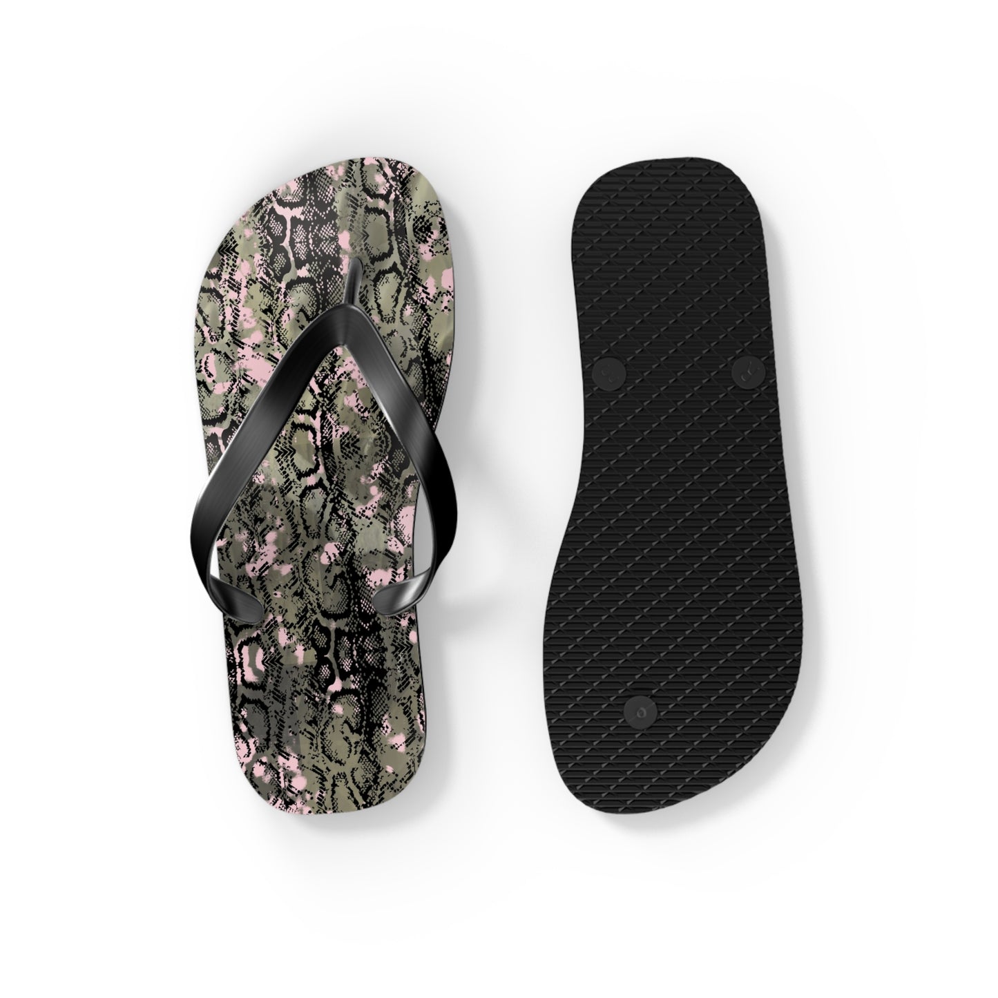 Trendy Pink Camouflage Flip Flops - Stylish Summer Sandals for Casual Wear