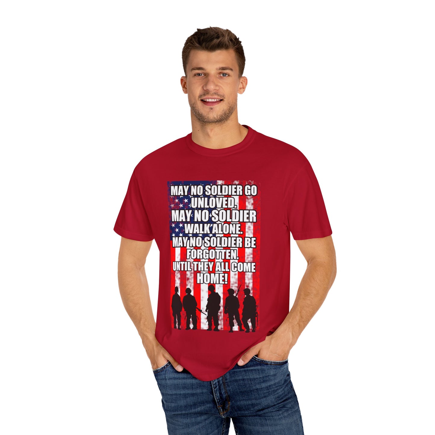 Patriotic T-shirt for Veterans, Memorial Day, Independence Day, Military Support, Casual Wear, Unisex Tee