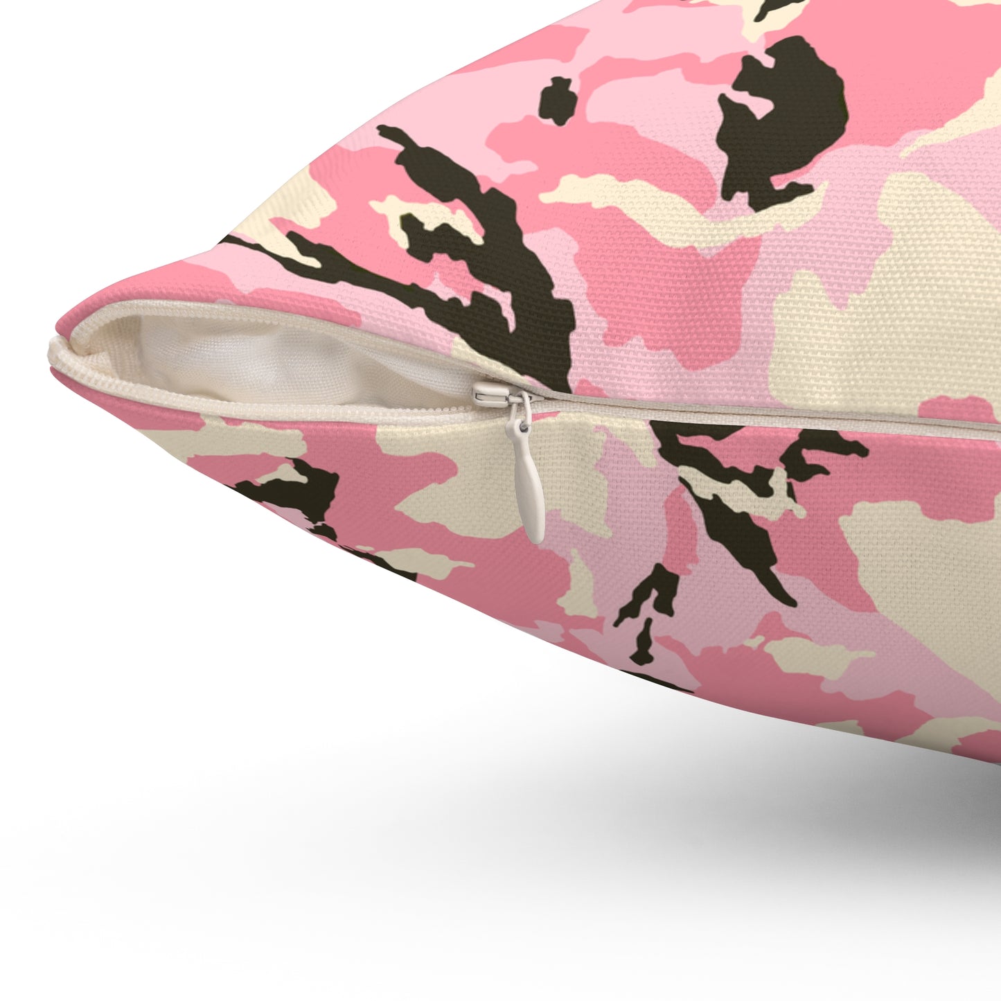 Trendy Pink Camo Square Pillow | Cozy Home Decor