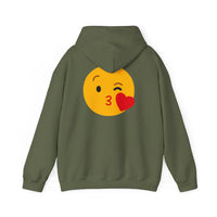 Kiss Emoji Hooded Sweatshirt | Unisex Heavy Blend™