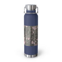Stylish Copper Vacuum Insulated Bottle, 22oz - Trendy Snakeskin Design
