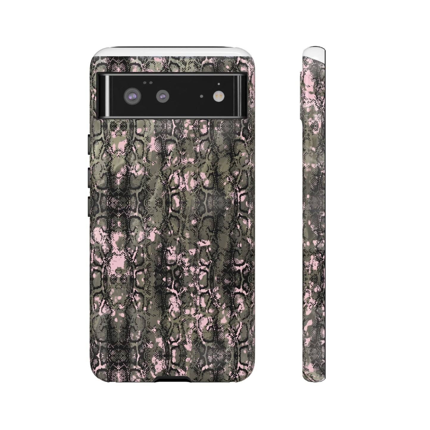 Camo Snake Pattern Phone Case – Rugged Protection Meets Bold Style  Turn heads while protecting your phone with this fierce camo snake pattern case—where urban edge meets outdoor grit.