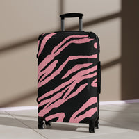 Wild Pink Zebra Pattern Suitcase – Stylish Travel Luggage for Fashion-Forward Adventurers