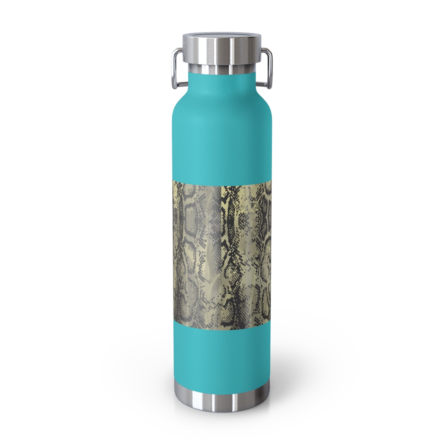 Stylish Snake Print Insulated Water Bottle - 22oz Copper Vacuum Flask